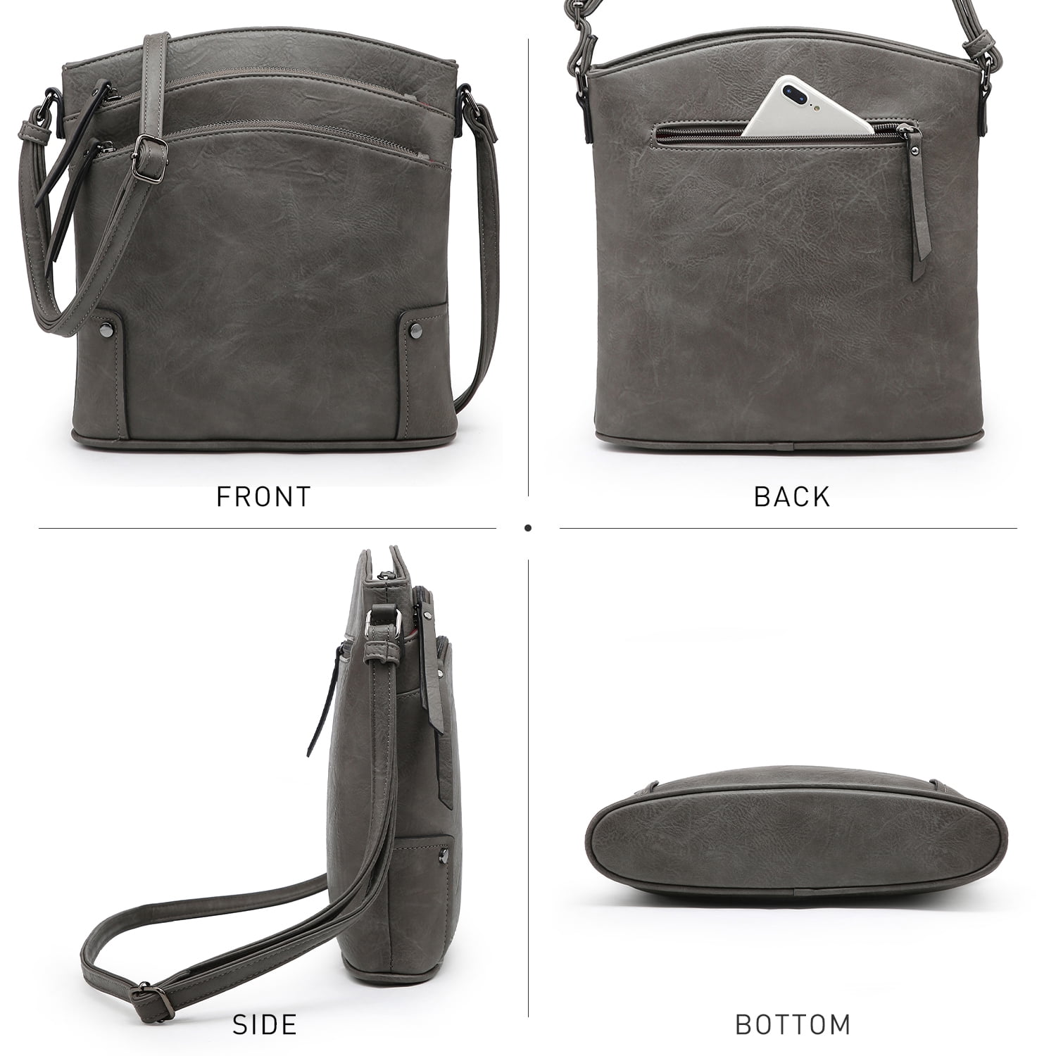 VONMAY Women's Crossbody Bags Multi-pockets Crossover Shoulder Bags
