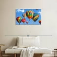 thumbnail image 2 of Elephant Stock Rainbow Hot Air Balloons Wall Art - Horizontal Multi Panel Canvas - Living Room Wall Decor - Transportation Multi Panel - Blue And Red Decor - 33" x 20", 2 of 8
