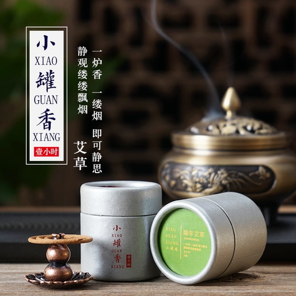 Xiao Hua Cajas de Incienso en Espiral para Aromaterapia y Meditación - Larga Duración 1 Hora, Ajenjo Viejo
