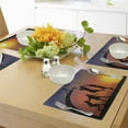 thumbnail image 4 of Ambesonne Teen Room Place Mats Set of 4, Boys Play Basketball, Standard Size, Dark Coral Black Yellow, 4 of 6
