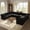 Black, variant on QuzyAor 38.5" Chesterfield Tufted Accent Chair with Rolled Arms & Nailhead Trim, Chenille Deep Seat Armchair for Living Room Bedroom Office,Light Gray