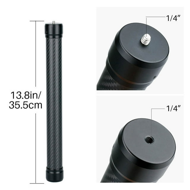 Camera Stabilizer Extension Rod with Rods with 1/4 1/4 Inch Screw Carbon Fiber Telescopic Adjustable Monopod Pole Gimbal Extender Accessories