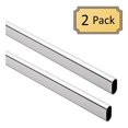 60" Oval Closet Rod (15mm x 30mm) 2 Pack Chrome