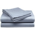 thumbnail image 4 of 300 Thread Count 100% Cotton Sateen Sheet Set Dobby Stripe, 4 of 9