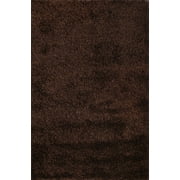 Brown Plush Shaggy Oriental Area Rug Hand-tufted Contemporary Carpet 5x7