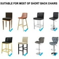 thumbnail image 6 of Stretch Bar Stool Cover, Velvet Pub Counter Stool Chair Slipcover Soft Dining Chair Covers Removable Washable, 6 of 7