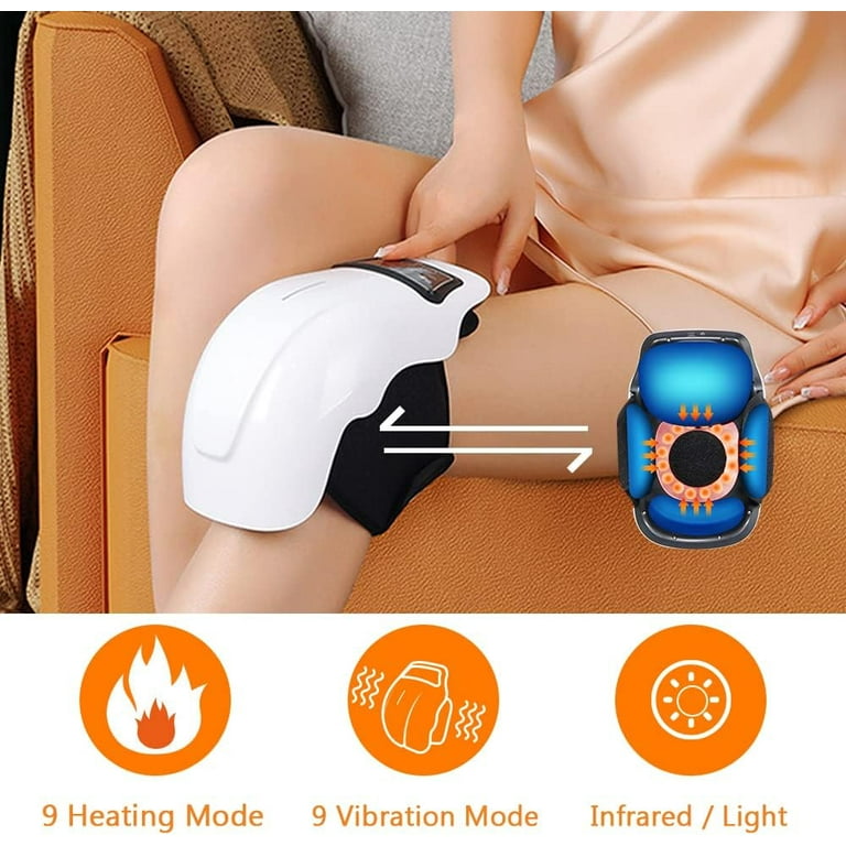 Cordless Knee Massager, Infrared Heat and Vibration Knee Pain Relief for  Swelling Stiff Joints, Stretched Ligament and Muscles Injuries