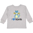 thumbnail image 3 of Inktastic I Love Dragons with Cute Blue Dragon Boys or Girls Long Sleeve Toddler T-Shirt, 3 of 5