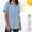 Light Blue, variant on Sentmoon Womens Athletic Tops Womens Lightweight Jackets Solid Color Short Sleeve Button-Down Collar Button Down with Zipper with Pockets Soft Regular Fit UV Protection Shirts for Women
