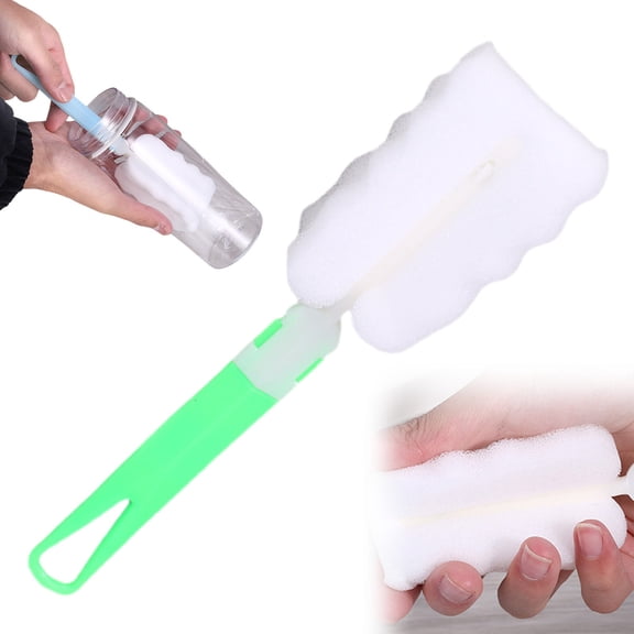 VKQNRGS 1Pc Cup Cleaning Brush with Plastic Handle,Small Bottle Scrub Brush,Durable Dish Washing Brush,Detail Clean Brush for Cups Mugs Bottles,7.48x2.36x1.57 Inch