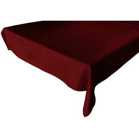 

Faux Burlap Solid Tablecloth Burgundy