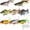 B-8pcs Bass Lures, variant on Swim baits Fishing Lures for Freshwater, Mixed Top Water Bass Lures, Multi Jointed Swimbaits & Artificial Whopping Plopping Baits for Trout Catfish Crappie Muskie