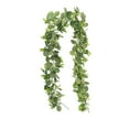 thumbnail image 2 of Luxcidy Artificial Eucalyptus Greenery Plant, Fake Silver Dollar Leaves Garland Wreath Fake Vines with White Flowers Table Runner for Wedding Arch Home Party Mantle Decor (C), 2 of 6