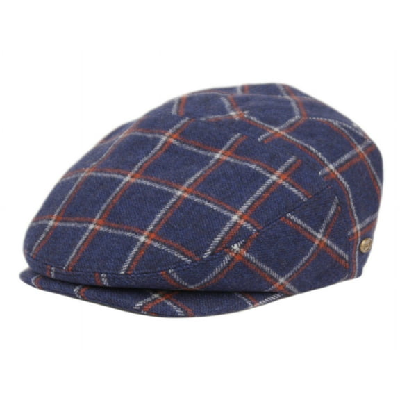 Men's 5 Panel Plaid Wool Tweed Newsboy Ivy Cap Gatsby Golf Flat Hat