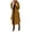 Khaki-1, variant on Women's Faux Wool Coat Blouse Thin Coats Trench Long Jacket Ladies Slim Long Belt Khaki-1 M