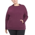 thumbnail image 4 of Danskin Women's Sz L Ladies' Oversized Crewneck with Kangaroo Pocket Red, 4 of 4