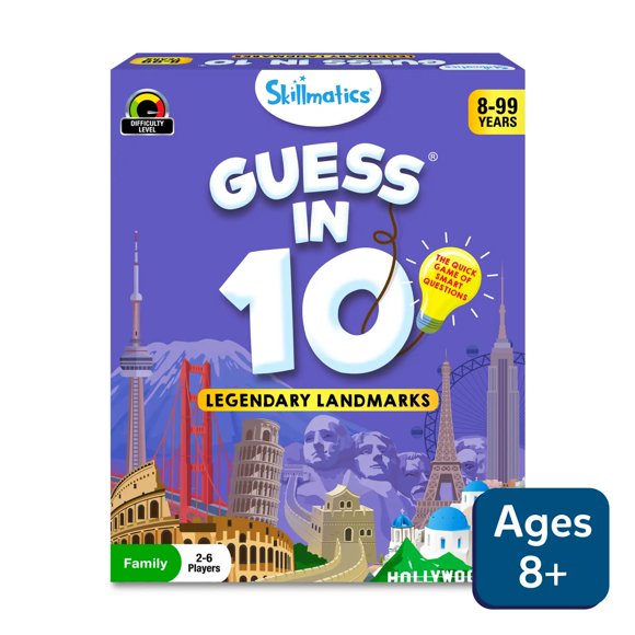 Skillmatics Guess in 10: Monuments Légendaires / Jeu de Cartes Trivia (8 Ans et +)