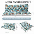 thumbnail image 5 of Outdoor Swing Cushions, Waterproof Thicken Porch Swing Cushions with Ties, 2-3 Seater Patio Swing Replacement Cushion for Backyard, Lawn and Garden（Summer-40*70in）, 5 of 6