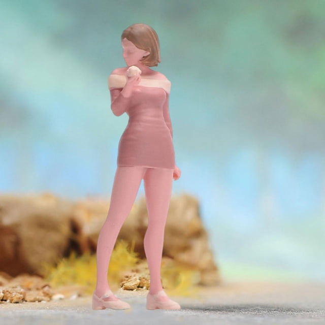 Figura en miniatura de niña a escala 1:64, diorama, adorno decorativo, pequeñas colecciones, trenes, modelos arquitectónicos, figura de escena en