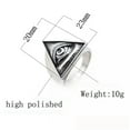 thumbnail image 4 of K-KED Mens Illuminati Triangle All Seeing Eye of Providence Ring Men Size 7-15-9-Silver, 4 of 9