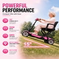thumbnail image 6 of Mobigogo Lightweight Mobility Scooter for Seniors & Adults, 4-Wheel Foldable Travel Scooter 52lb, Airline Approved Portable Electric Scooter with Removable Battery, 300lb Capacity, Pink, 6 of 8
