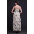 thumbnail image 2 of Bimba Robe Longue Maxi Tube à Corsage Smocké pour Femmes à Imprimé Floral et Martin-Pêcheur - Grande, 2 of 7
