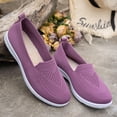 thumbnail image 6 of oqasdz Womens Casual Shoes Plus Size Slip On Close Toe Mesh Breathable Flat Bottom Walking Shoes Solid Color Comfort Trendy Versatile Outdoor Summer, 6 of 7