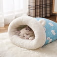 thumbnail image 6 of Semi-Enclosed Pet Sleeping Bag Bed for Cat Puppy, Non-Slip Bottom Warm Cute Pet Bed Blanket, Indoor Soft Plush Cozy Pet Nest, All Season Washable Easy Cleaning, 6 of 6