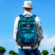thumbnail image 5 of Mochila rodante FTJCF para hombre de 21 pulgadas con ruedas enrollables, color verde, 5 of 8