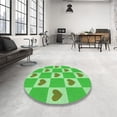 thumbnail image 4 of Ahgly Company Machine Washable Indoor Rectangle Transitional Neon Green Area Rugs, 2' x 5', 4 of 7