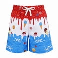 thumbnail image 4 of Toddler Kids Swim Trunks With Ice Print Drawstring Elastic Waist Quick Dry Boxer Bathing Suit 2-3 Years, 4 of 4
