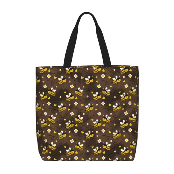 Easygdp Flying Furry Honey Bees Bolsa Tote para Mujer, Bolso de Hombro para Trabajo, Playa, Viajes, Compras y Supermercado