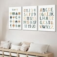 thumbnail image 2 of Set of 3 Kids Playroom Nursery Canvas Wall Hieng Number Table ABC Alphabet Playroom Paintings KindergHiengen Print Hiengwork for Nursery, Baby, Toddler, Boy, Girl Room, Classroom With Frame, 2 of 6