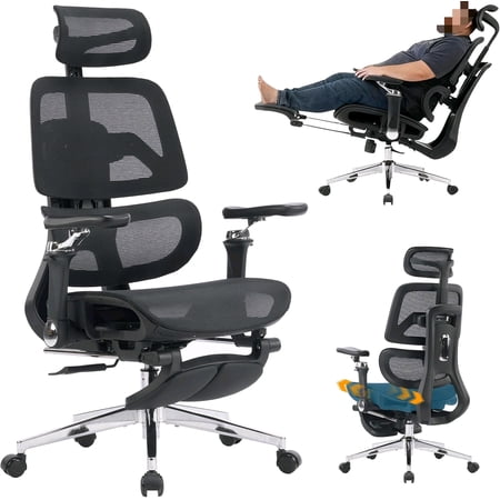 ergonomic office chair with footrest product