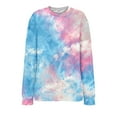 thumbnail image 4 of Bovemsi Womens Sweatshirts Fashionable Autumn And Winter Casual Tie Dye Pattern Long Sleeved Loose Top Fall Fashion Outfits 2025 Clothes, 4 of 9