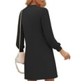thumbnail image 6 of UVN Dresses for Women Long Sleeve V Neck Dress Fall Casual Midi Dress, 6 of 10
