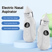 Rechargeable Baby Nose Suction Device, Electric Nasal Aspirator with 9 Suction Modes and 2 Silicone Tips, Gentle Yet Powerful Snot Booger Mucus Remover for Newborn, Infant & Toddler, Safe & Ea