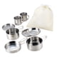 thumbnail image 3 of Set de utensilios de cocina para acampar, 8 piezas, juego de cocina en acero inoxidable resistente, 3 of 9