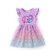 thumbnail image 1 of Vestido para niña pequeña Disney Lilo and Stitch 3D con estampado floral morado 4-5T, 1 of 6