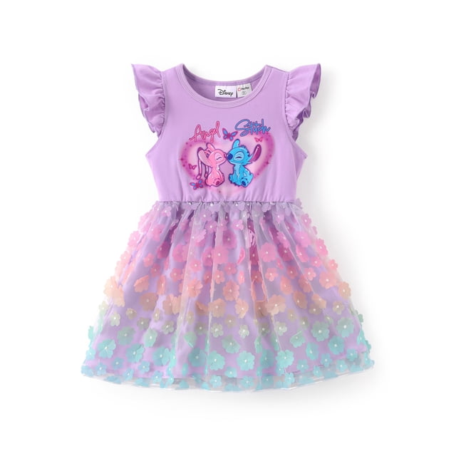 Vestido Lilo and Stitch de Disney para niñas de 12 a 13 años, color morado