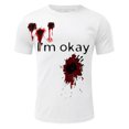 thumbnail image 4 of Camisetas de Manga Corta para Hombre, Impresión de la Carta Casual Blusa de Cuello Redondo, Camiseta de Poliéster Deportiva de Moda, 4 of 4