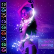 Degree Swivel LED Fiber Optic Whip 7 Colors 4 Modes 22 Light Effects For Dance Party Rave Carnival Flow Art Toy 6ft Long Handle