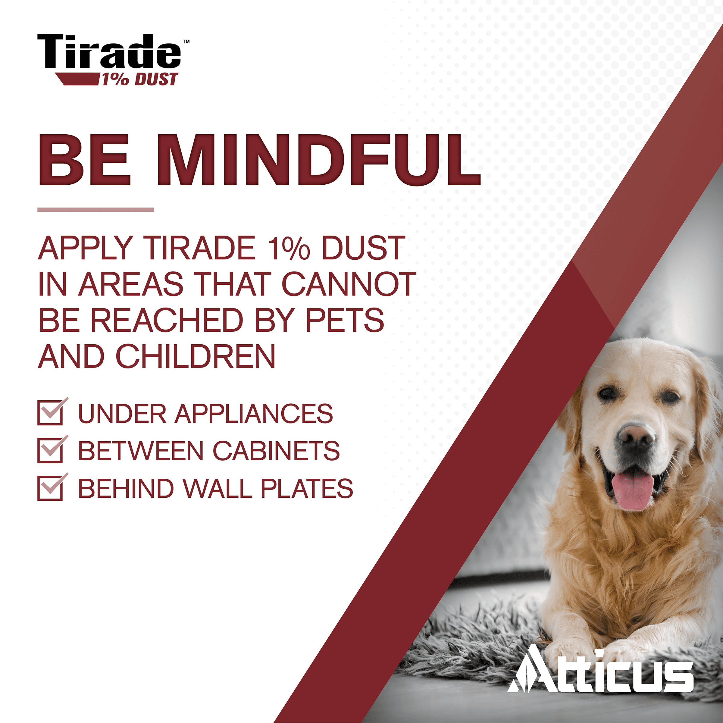 Tirade 1% Cyfluthrin Dust Insecticide (1.25 lb) - Ready-to-Use Insect Killer - Indoor and Outdoor Pest Control - by Atticus