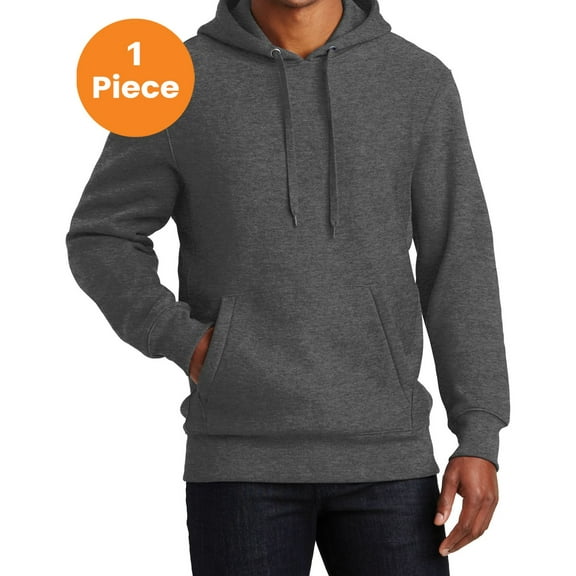 Sport-Tek F281 Super Heavyweight Pullover Hooded Sweatshirt , Graphite Heather, M, Mens Hoodies and Sweatshirts