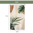 thumbnail image 3 of Small Stall Narrow Shower Curtain 36Wx72L Inches Tropical Bohemian Leaves Mid Century Abstract Boho Botanical Bathroom Curtains Set Plant Palm Leaf Green Minimalist Bath Home Decor Fabric, 3 of 5