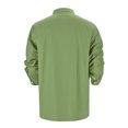 thumbnail image 5 of Bcfgryg Male Summer Solid Casual Plus Size Shirt Mens Turn Down Collar Long Sleeve Shirt Big and Tall Men's Shirts, 5 of 5