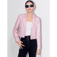 thumbnail image 2 of Chaqueta de piel auténtica ajustada y recortada para mujer, tendencia primavera otoño 2024, abrigo de piel de oveja auténtica suave y elegante de alta gama, 2 of 5