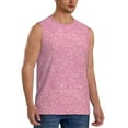 thumbnail image 2 of Haiem Men's Glitter Pink Print Tank Tops Summer Sleeveless Cut Off Workout T-Shirts Fitness Vest Athletic Undershirts-Small, 2 of 8