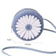 thumbnail image 3 of Bolso de cuero PU DIY Salvador con margaritas Azul, 3 of 8