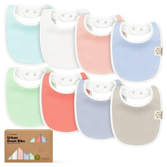 Baberos orgánicos para bebés KeaBabies, absorbentes suaves, de 0 a 24 m, paquete de 8